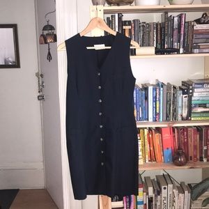 Vintage navy pinafore dress